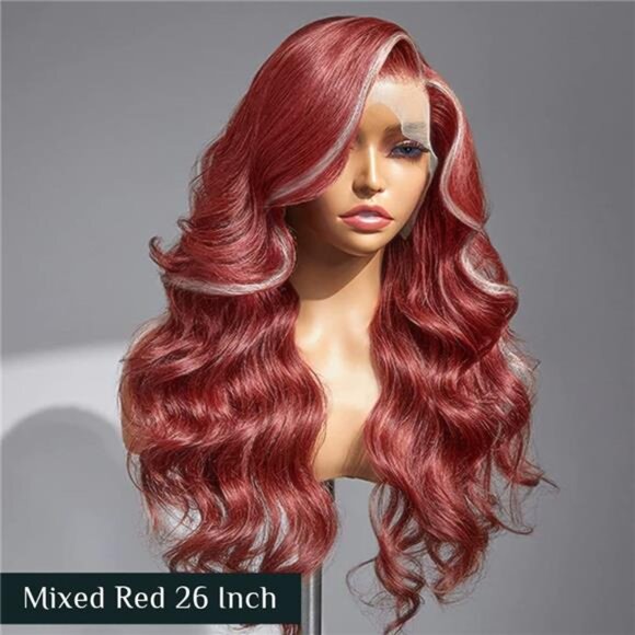 Long Wavy Wig for Women 26 Inch Middle Part Curly Wavy Wig Natural Looking - Picture 4 of 5
